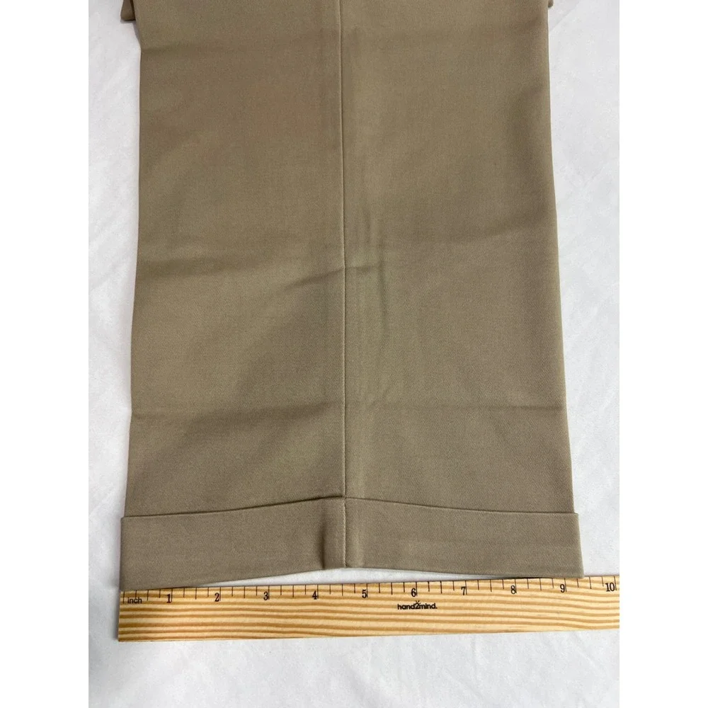 Dockers Comfort Khaki Mens 36x34 Tan Relaxed Fit Pleated Stretch Chino Pants D13